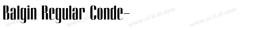 Balgin Regular Conde字体转换 Balgin Regular Conde字体转换
